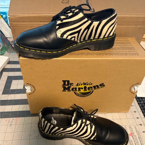 Dr. Martens Black and White Zebra Flats - Picture 3 of 8